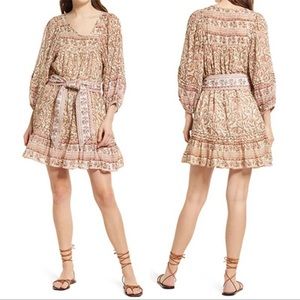 Cleobella Vivian Organic Cotton Mini Dress Zinnia Womens Size Large Boho